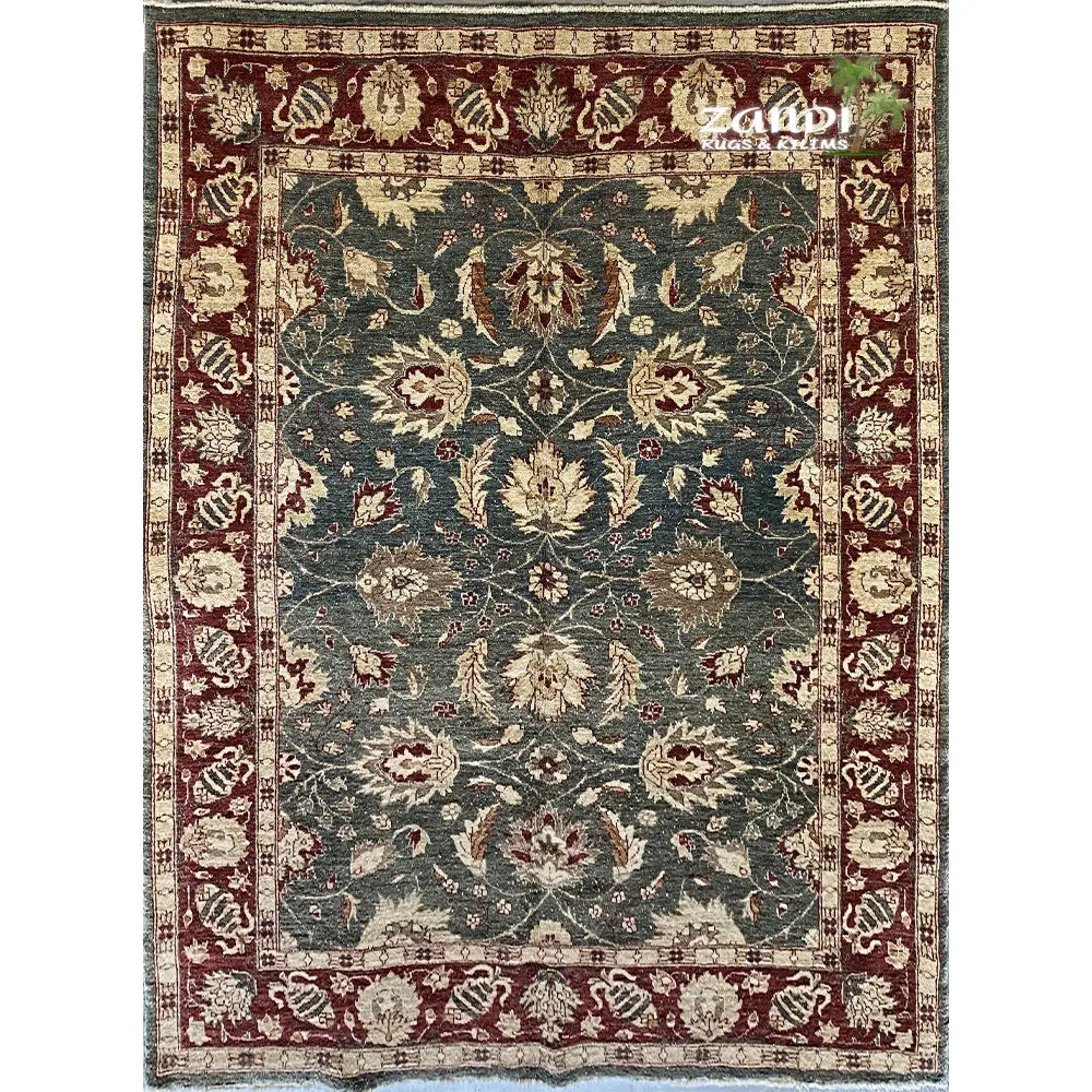 Hand knotted Pakistani Oushak design rug size 6'6''x7'5'' RR11554
